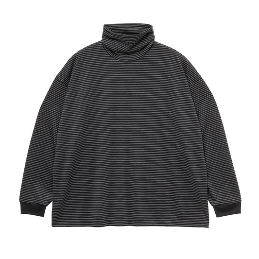 MEN Graphpaper Fine Wool Border L/S Turtle Neck Tee