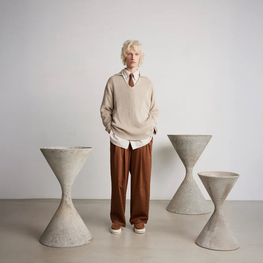 MEN Graphpaper Linen Solotex Skipper Knit