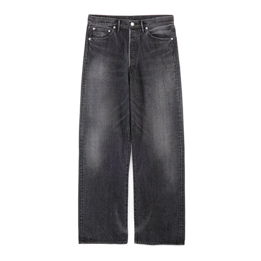 MEN Graphpaper Selvage Denim Five Pocket Wide Straight Pants / DARK FADE