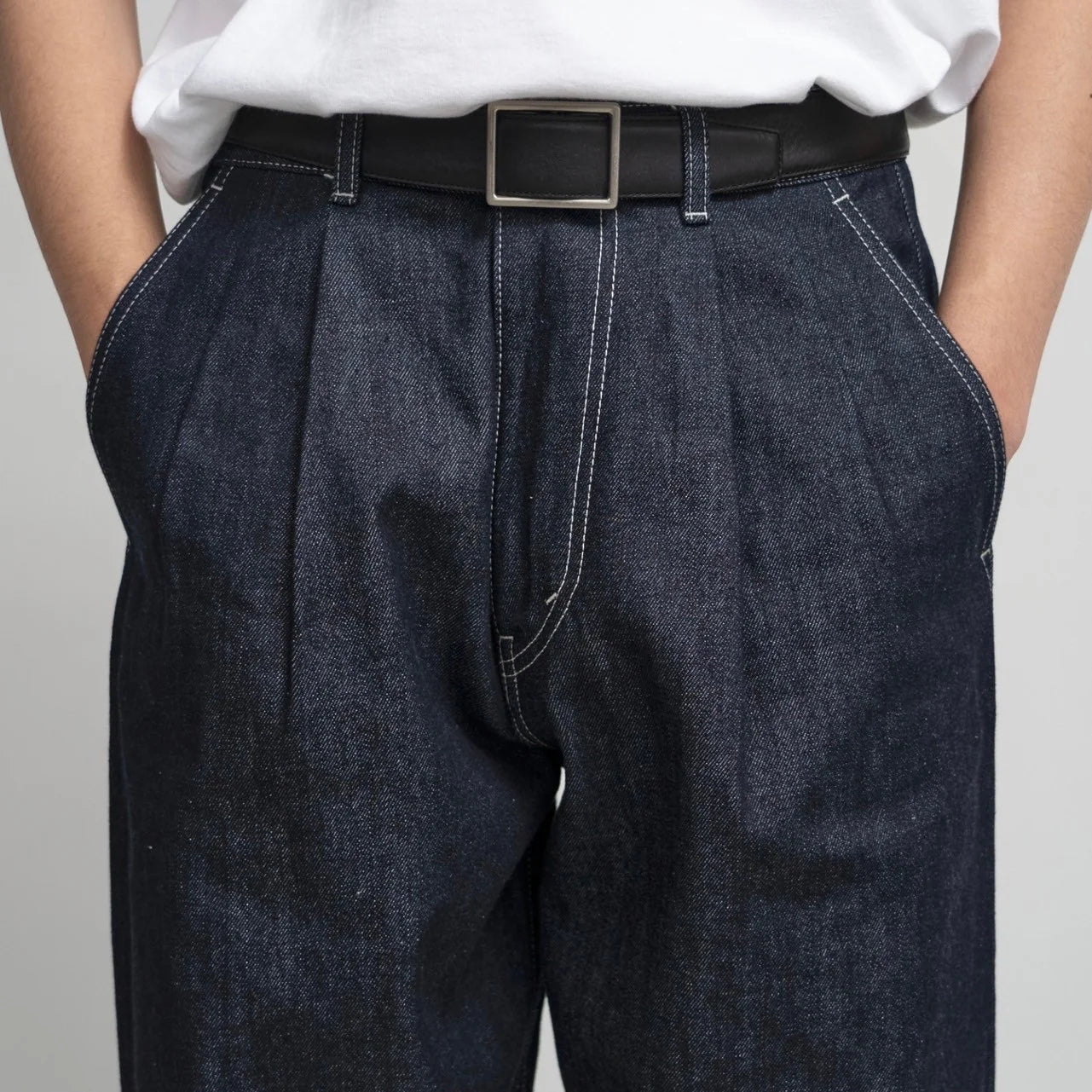 MEN Graphpaper Selvage Denim Two Tuck Tapered Pants INDIGO_RIGID