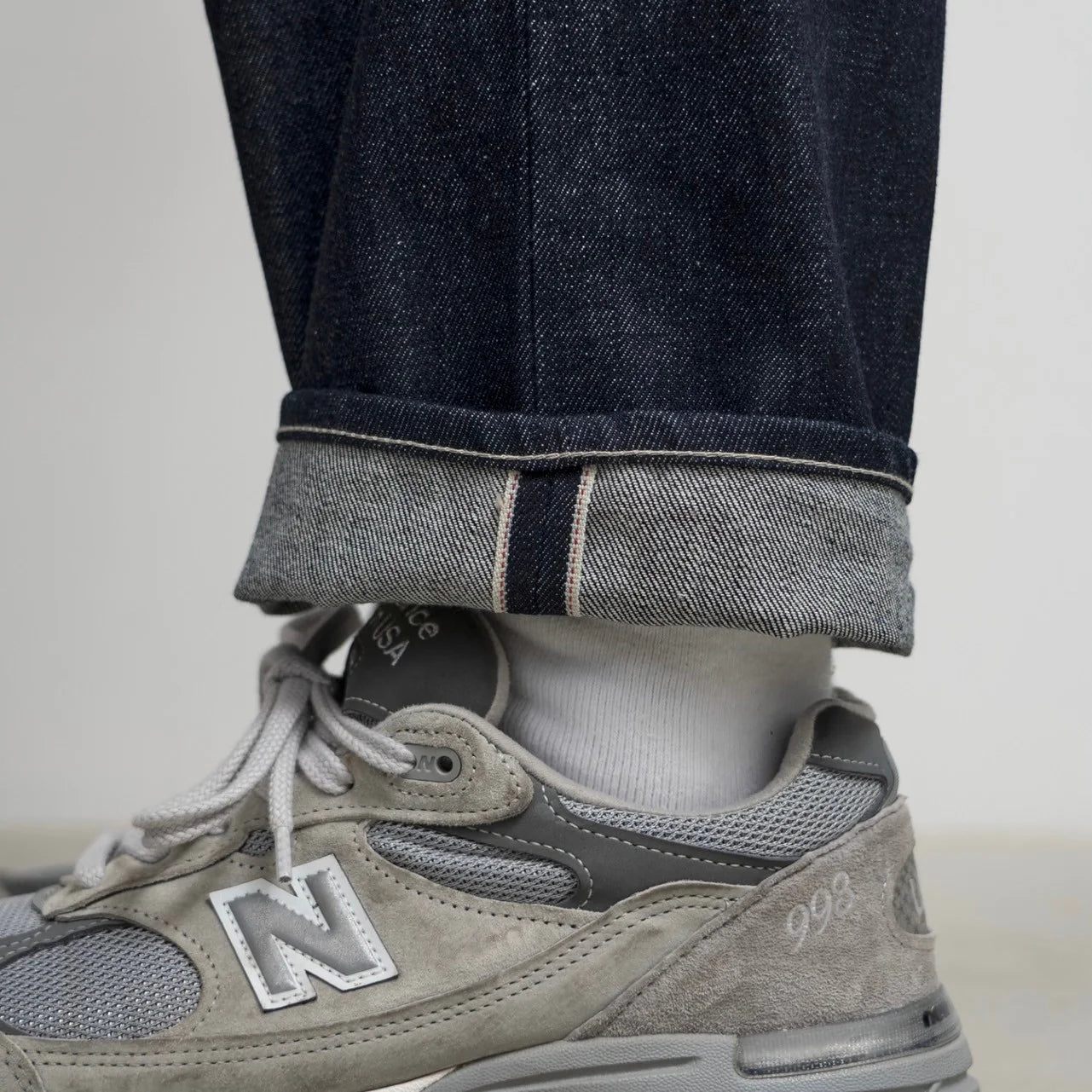 MEN Graphpaper Selvage Denim Two Tuck Tapered Pants INDIGO_RIGID