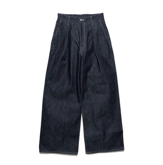 WOMEN Graphpaper Selvage Denim Two Tuck Wide Pants / INDIGO RIGID