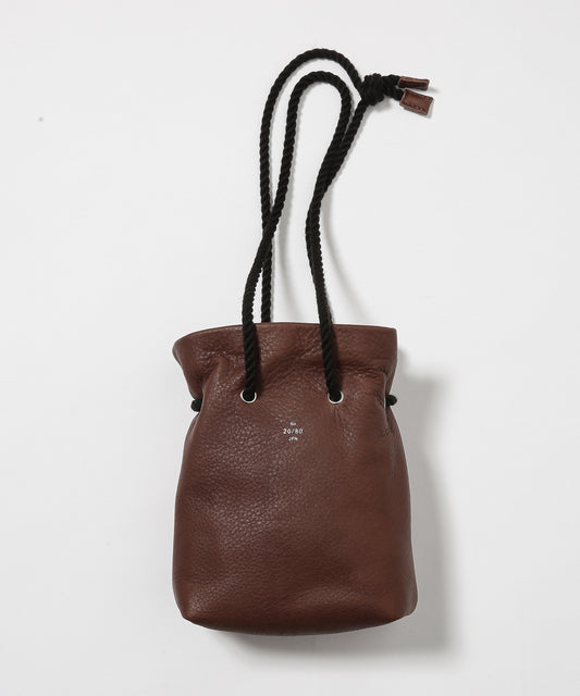 MEN/WOMEN  20/80 トゥエンティーエイティー SHRINK LEATHER SQUARE GASSAI BAG