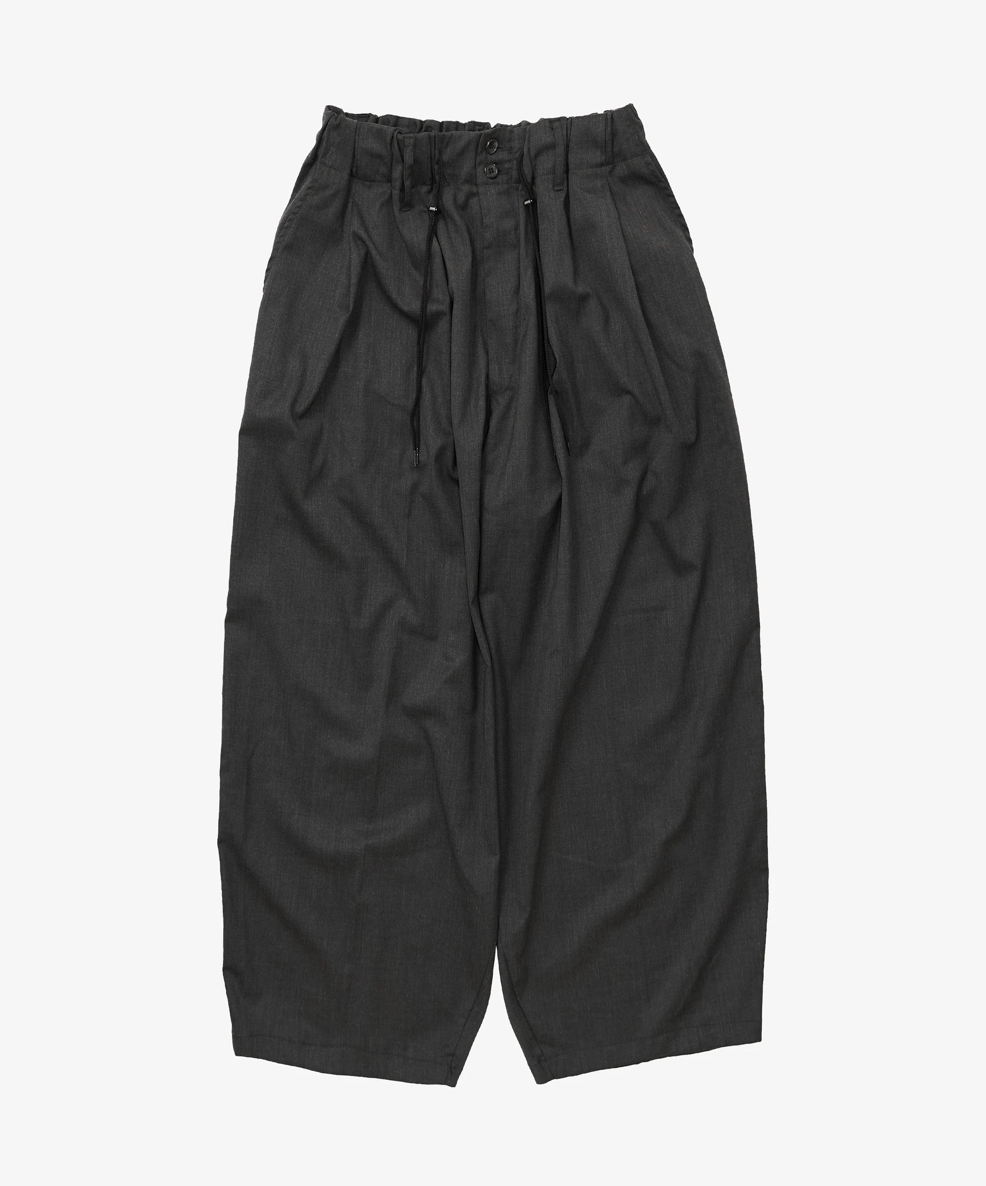 MEN sillage/シアージ circular pants anthracite – _COMES THE SUN