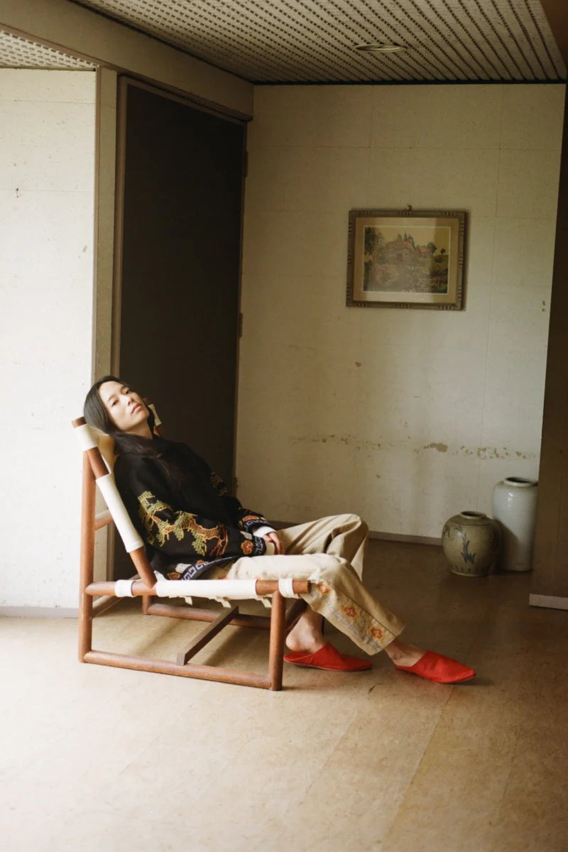 WOMEN jonnlynx/ジョンリンクス embroidery pants