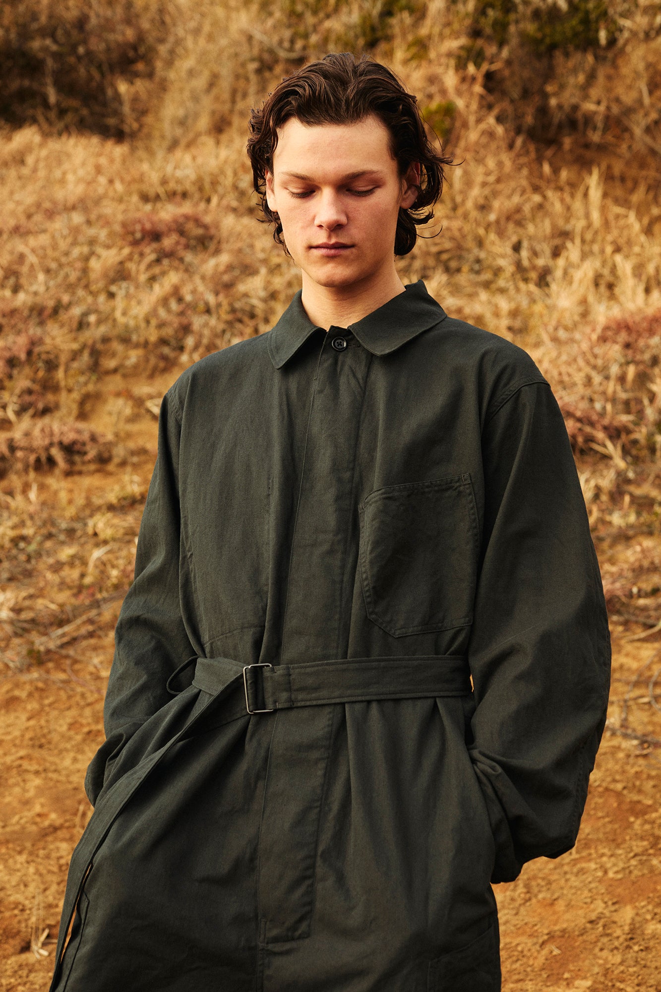 MEN blurhms/ブラーム Cotton Serge All-in-one