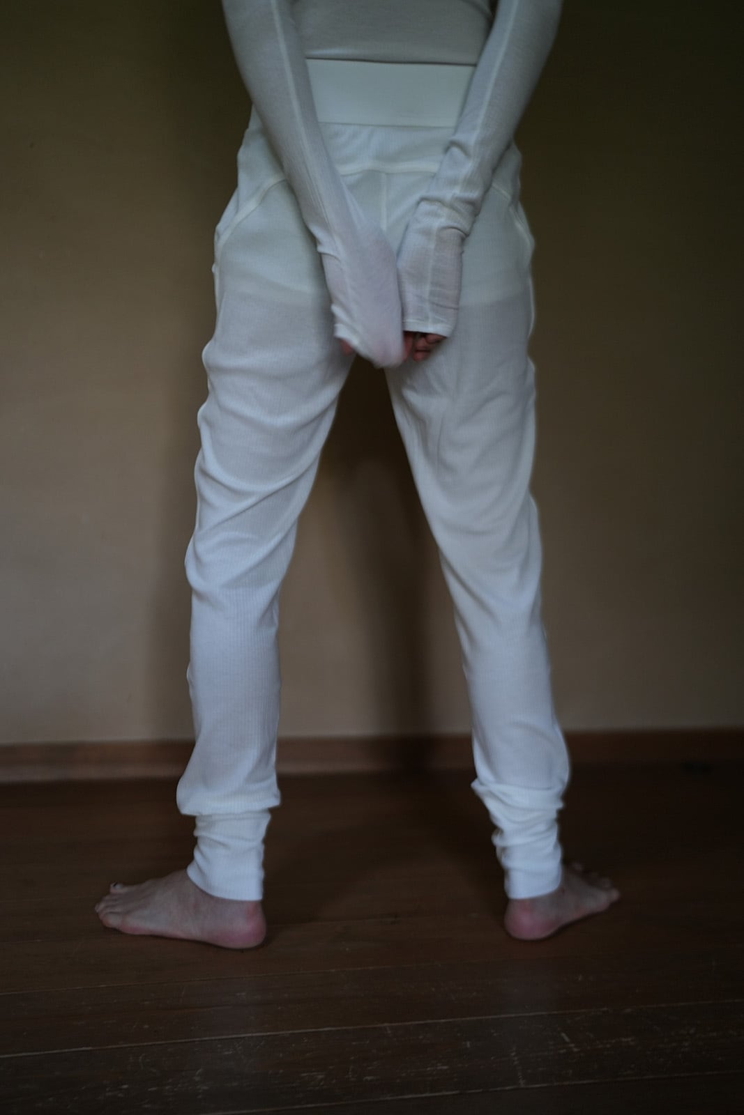 WOMEN MOON TREE PLANET line pants cashmere white