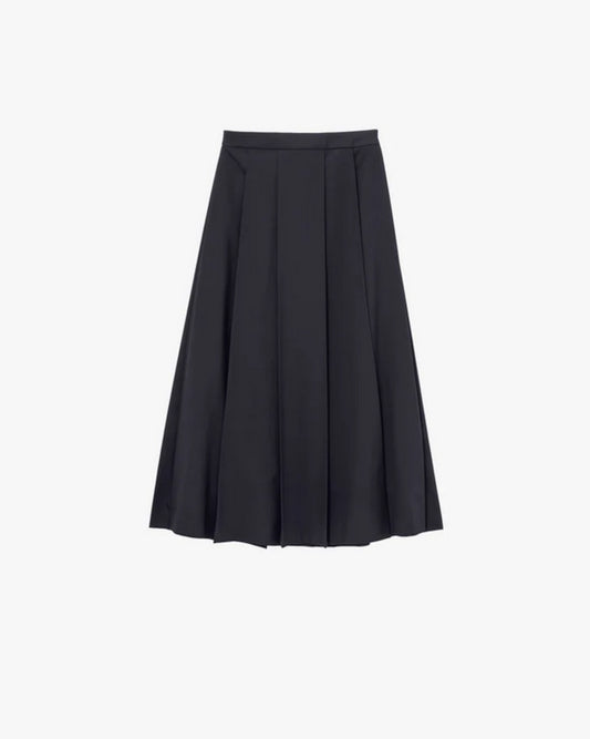WOMEN Graphpaper Wool Ripstop Box Pleats Skirt