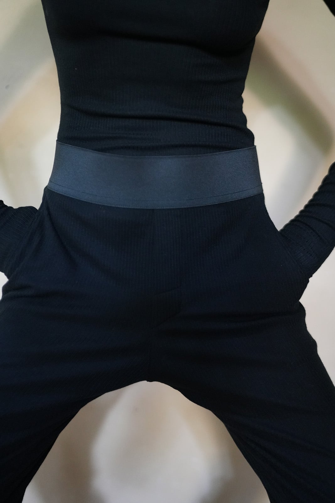 WOMEN MOON TREE PLANET line pants cashmere black