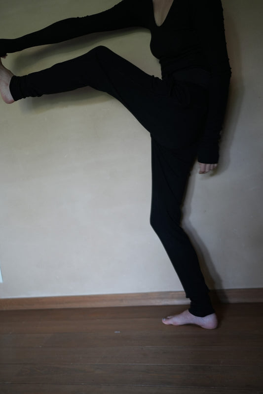 WOMEN MOON TREE PLANET line pants cashmere black