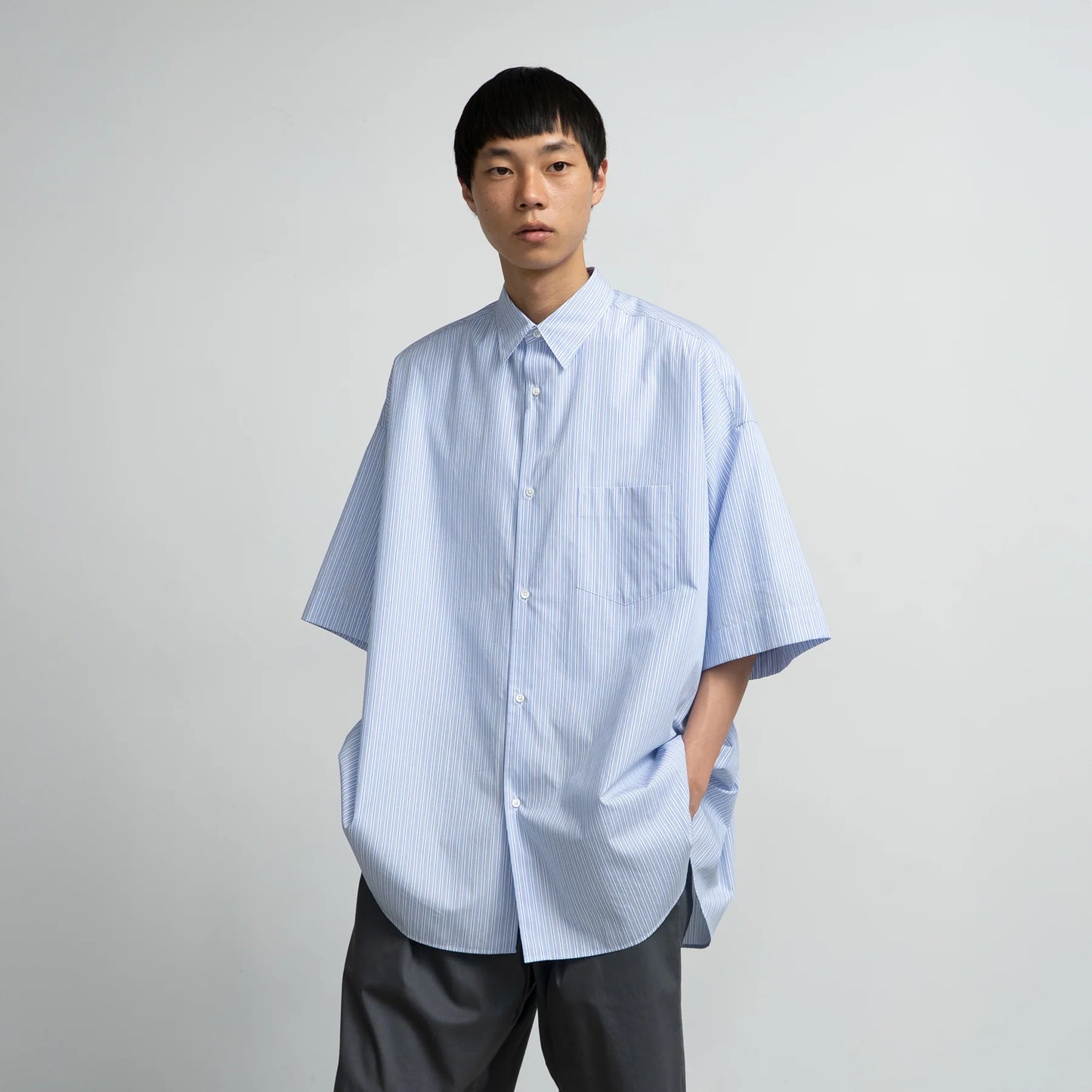 MEN Graphpaper SIDOGRAS S/S Oversized Regular Collar Shirt