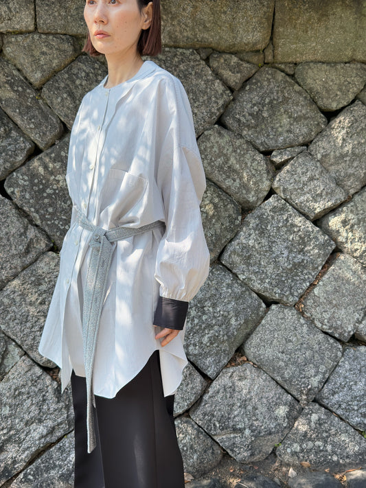WOMEN VIOLETTE ROOM Ex. BELT TIE NO COLLAR BIG SHIRTS