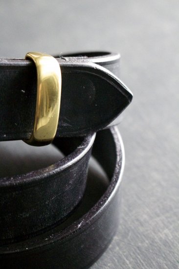MEN HERALDIC BELTS ヘラルディックベルト 5/4 INCH BRIDLE LEATHER BELT