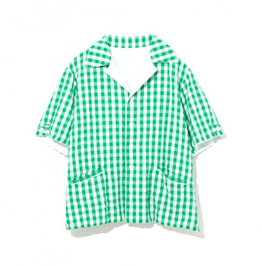 MEN NAISSANCE /ネサーンス GINGHAM PILE REVERSIBLE SHIRT