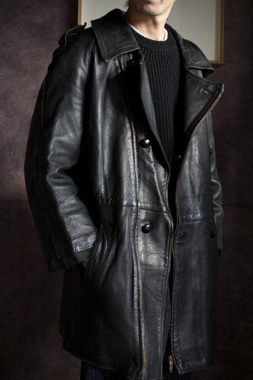 MEN VINTAGE / ビンテージ 70s-80s フランス軍モーターサイクルレザージャケット