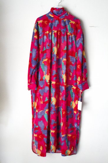 WOMEN　DOMENICO+SAVIO / ドメニコアンドサビオ　Velvet print 2way scarf collar dress