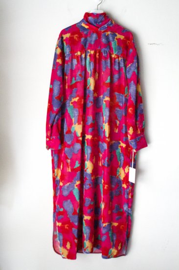 WOMEN DOMENICO+SAVIO / ドメニコアンドサビオ Velvet print 2way scarf collar dress