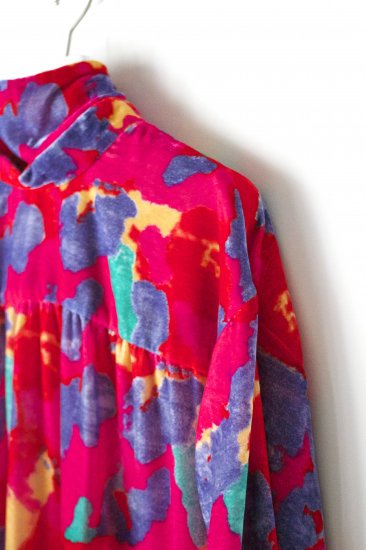 WOMEN DOMENICO+SAVIO / ドメニコアンドサビオ Velvet print 2way scarf collar dress