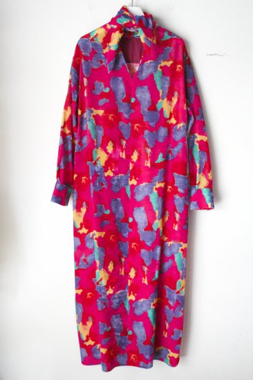 WOMEN DOMENICO+SAVIO / ドメニコアンドサビオ Velvet print 2way scarf collar dress