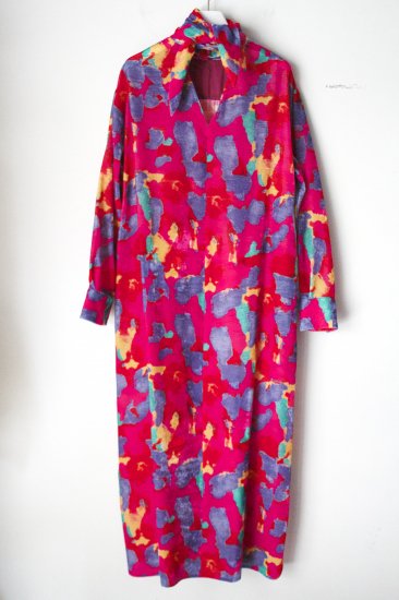 WOMEN　DOMENICO+SAVIO / ドメニコアンドサビオ　Velvet print 2way scarf collar dress