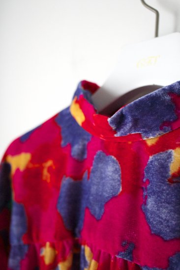 WOMEN DOMENICO+SAVIO / ドメニコアンドサビオ Velvet print 2way scarf collar dress