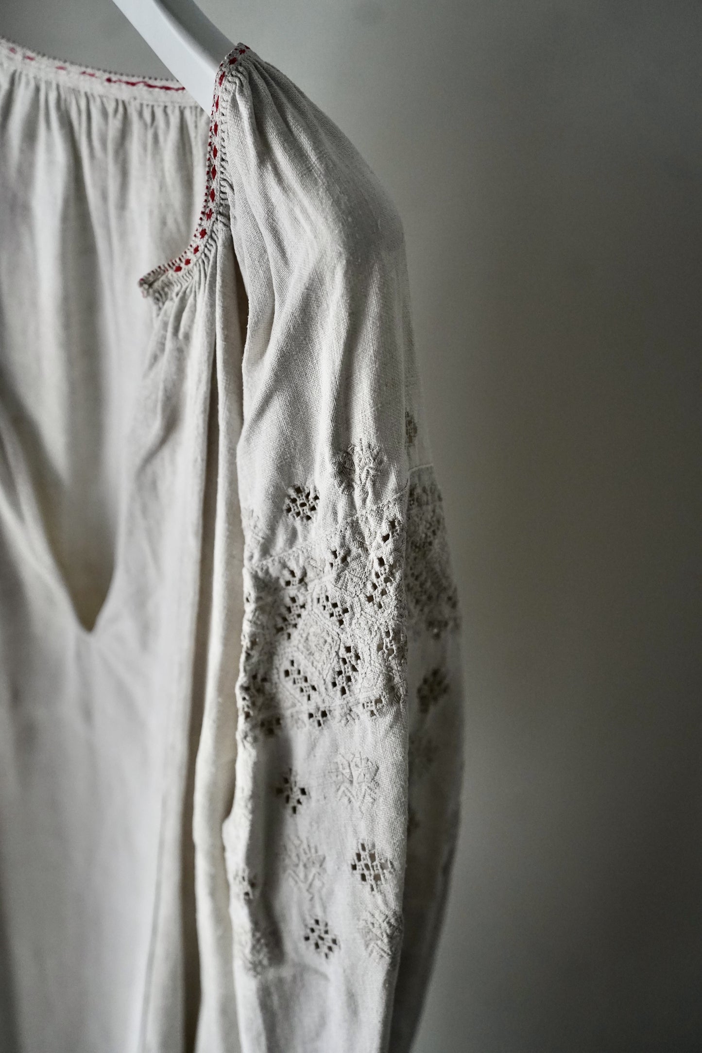 WOMEN LILY1ST VINTAGE 1920-1930's Ukrainian Embroydered Linen Dress Ⅱ