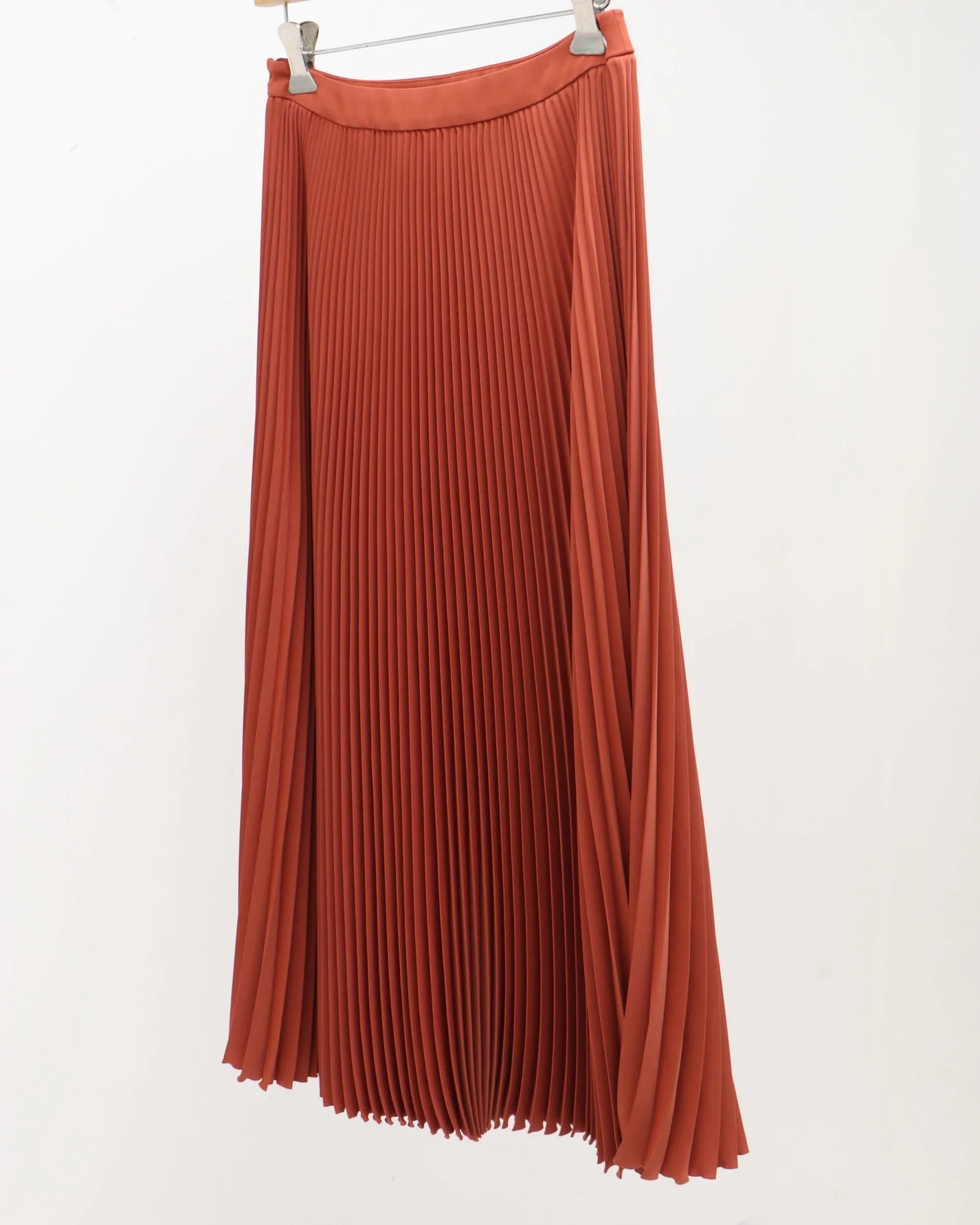 WOMEN Graphpaper Satin Pleats Skirt
