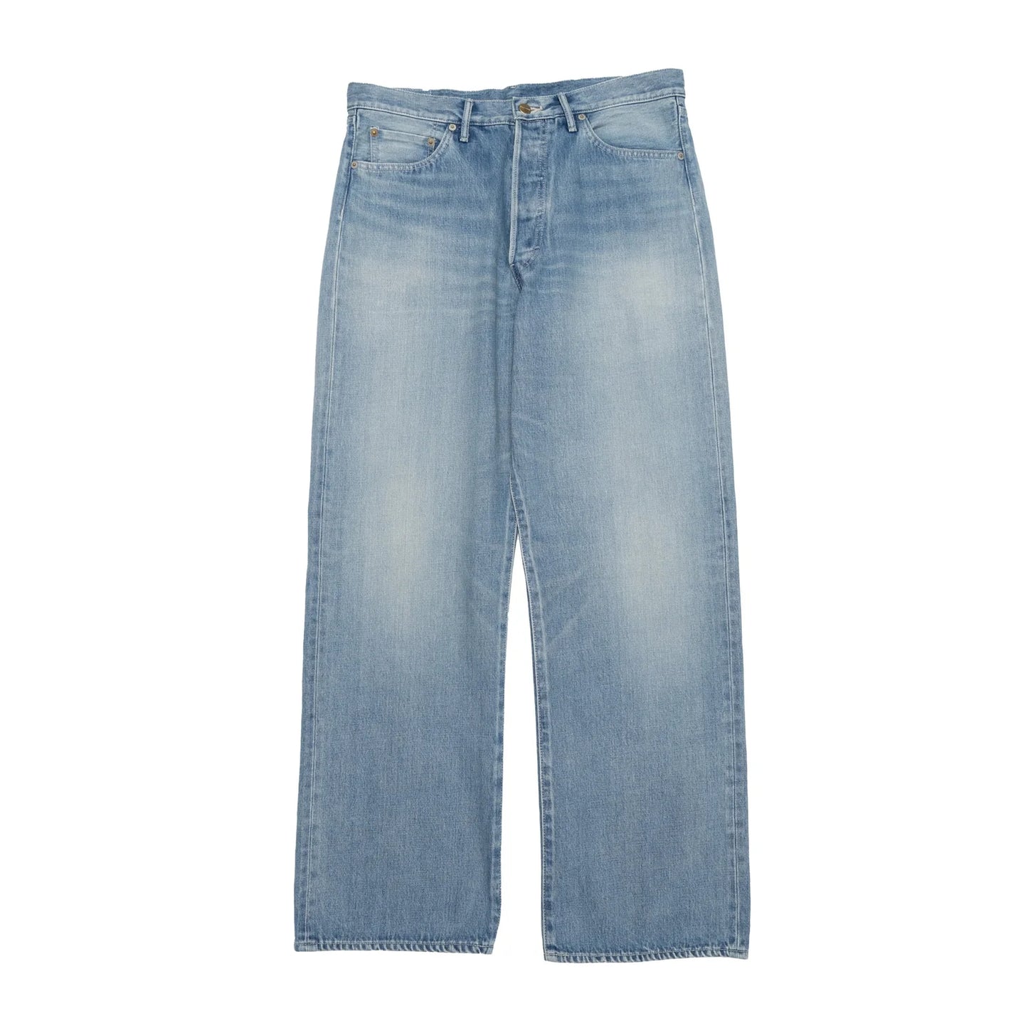 MEN　Graphpaper　Selvage Denim Five Pocket Wide Straight Pants / LIGHT FADE