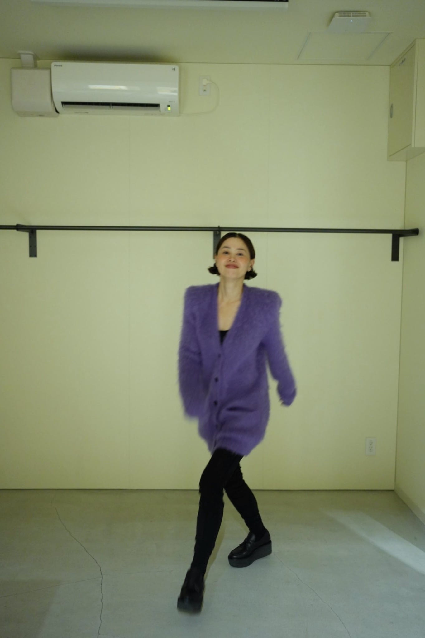 WOMEN　MOON TREE PLANET　Mohair Cardigan purple