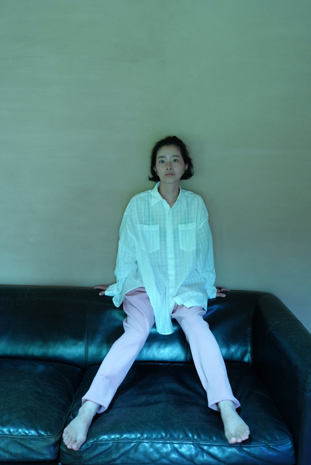 WOMEN　MOON TREE PLANET　Cord pants  pink/black