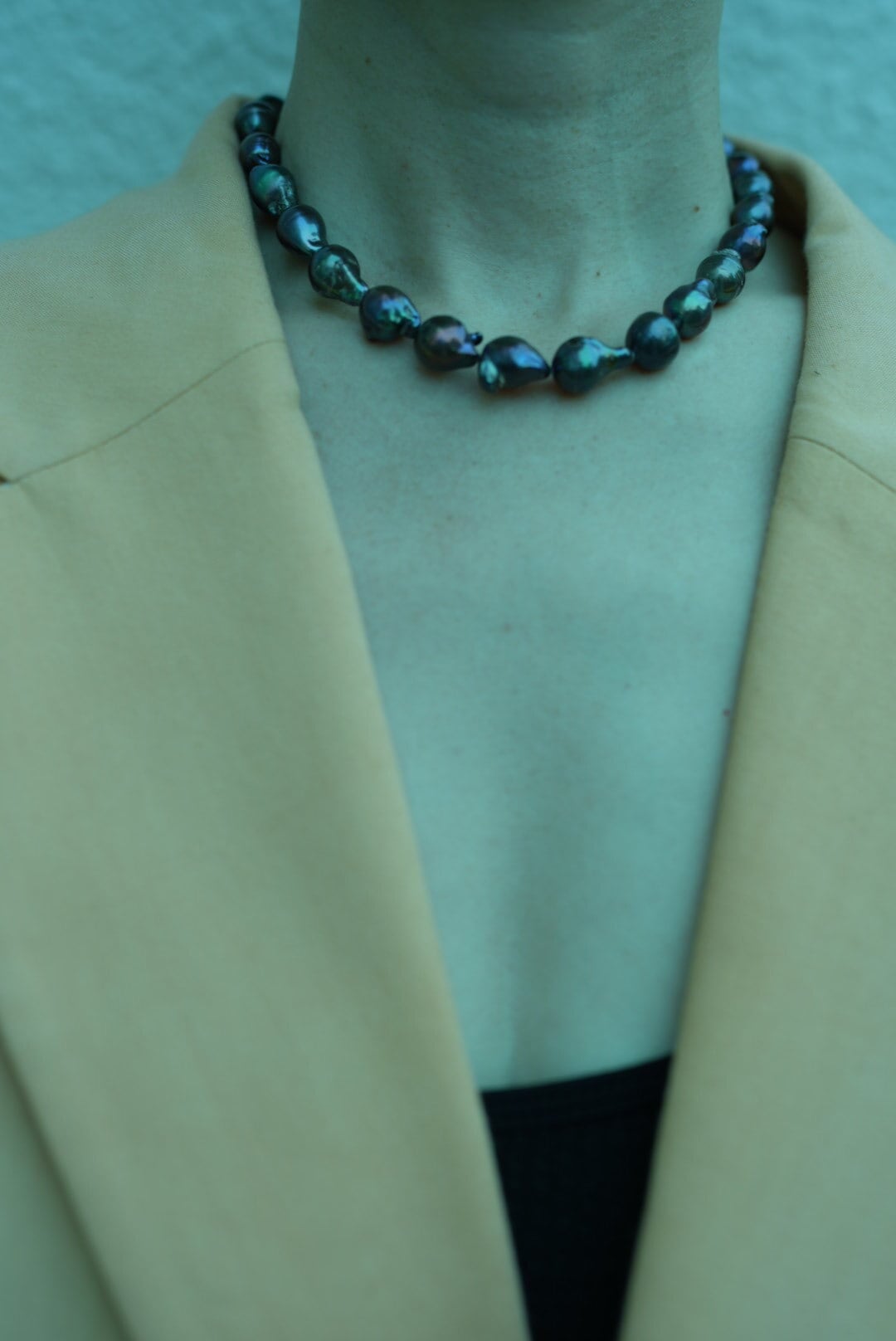 WOMEN　TOO　necklace OWN　black pearl