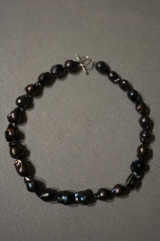 WOMEN　TOO　necklace OWN black pearl