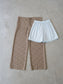 WOMEN　oll/オール　slow check double waist pants