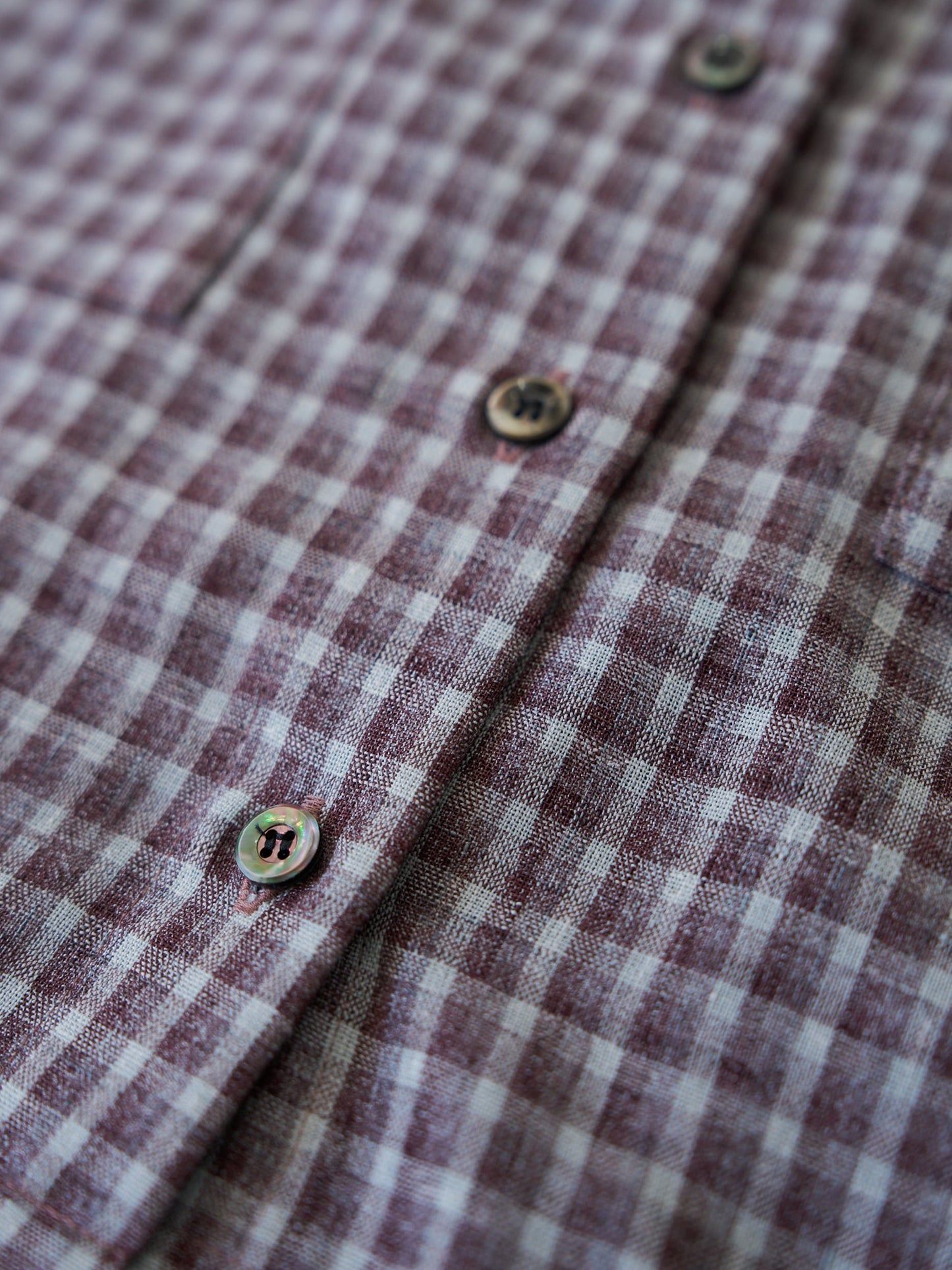 WOMEN　oll/オール　slow off shoulder check shirt