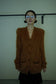 WOMEN　MOON TREE PLANET　Mohair Cardigan orange brown