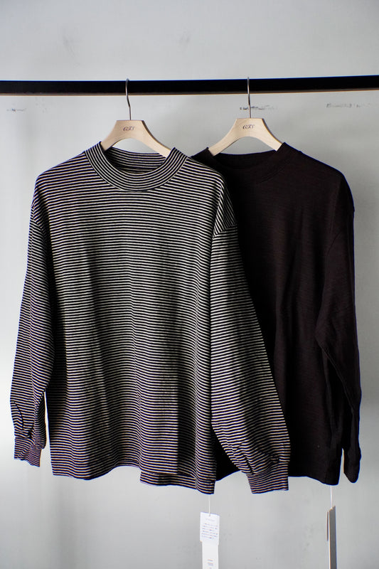 MEN　blurhms/ブラーム　C/NAPP Border L/S Plain Tee