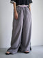 WOMEN　oll/オール　slow check double waist pants