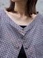 WOMEN　oll/オール　slow off shoulder check shirt