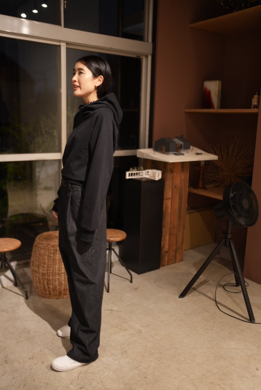 WOMEN　MOON TREE PLANET　Hoodie black