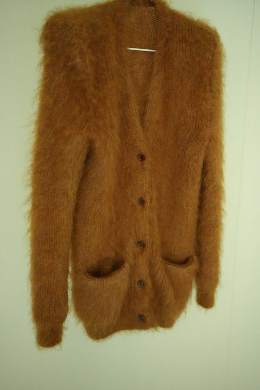 WOMEN　MOON TREE PLANET　Mohair Cardigan orange brown