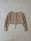 WOMEN　oll/オール　slow off shoulder check shirt