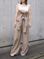 WOMEN　oll/オール　slow check double waist pants