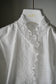 WOMEN　VINTAGE　1900-1920's Antique French Cotton Blouse white #2