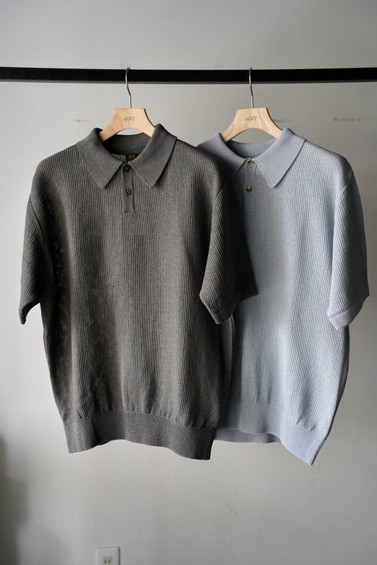 MEN　BATONER / バトナー　OX SUMMER KNIT POLO S/S