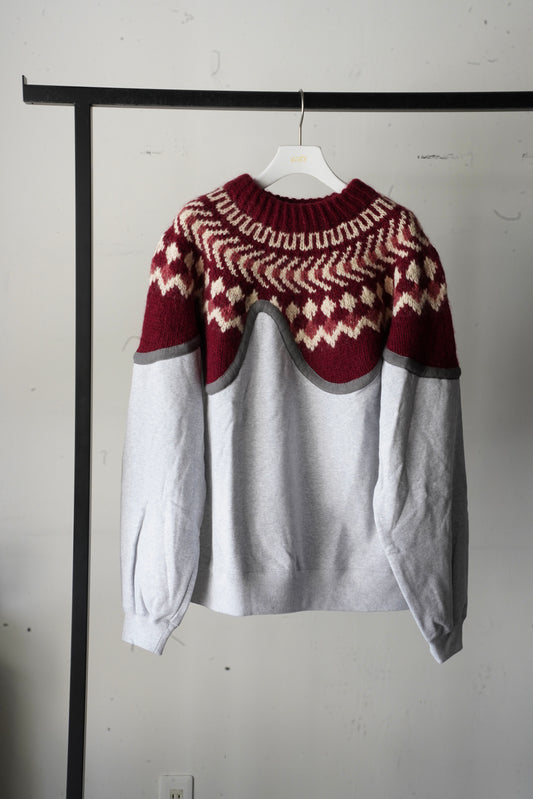 MEN/WOMEN　VIOLETTE ROOM　EX.REMAKE SWEAT  GRAY ⓵