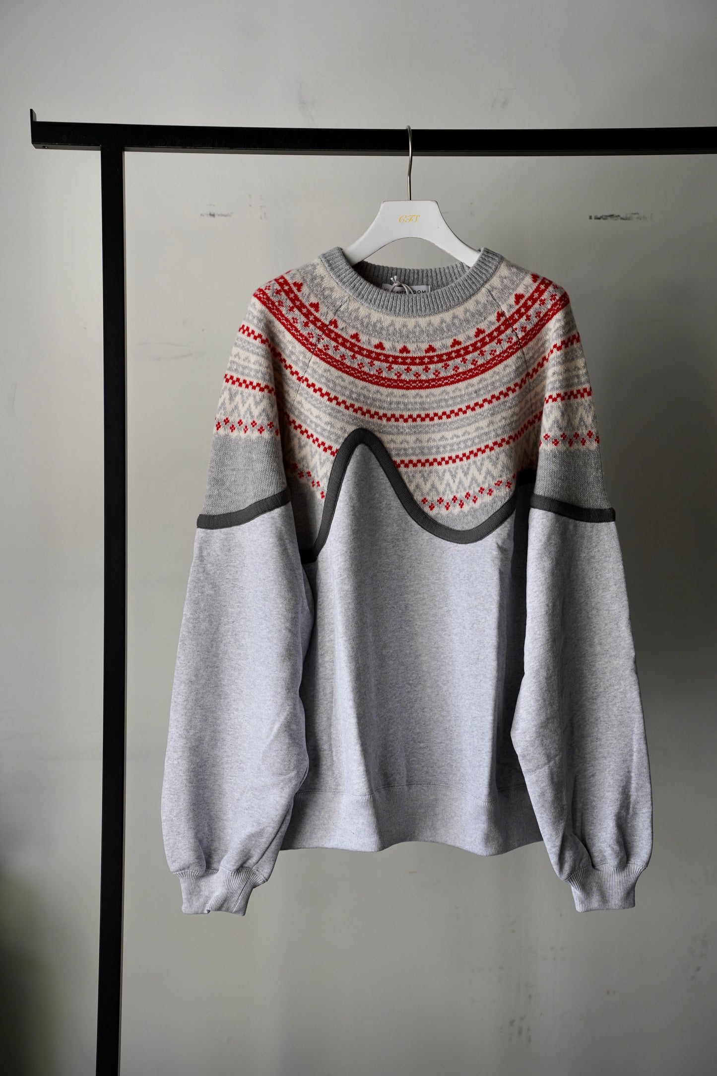 MEN/WOMEN　VIOLETTE ROOM　EX.REMAKE SWEAT  GRAY ⓶