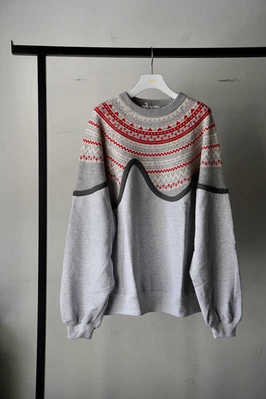 MEN/WOMEN　VIOLETTE ROOM　EX.REMAKE SWEAT  GRAY ⓶