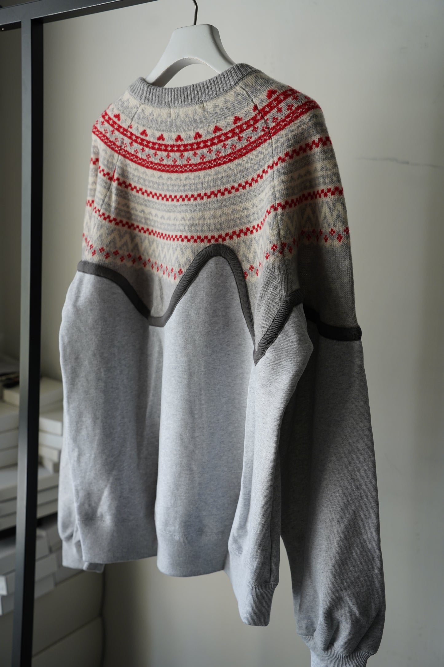 MEN/WOMEN　VIOLETTE ROOM　EX.REMAKE SWEAT  GRAY ⓶