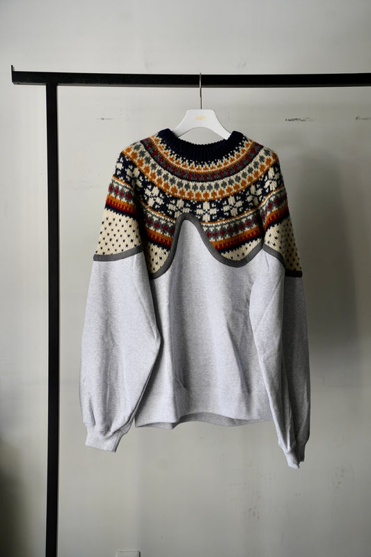 MEN/WOMEN　VIOLETTE ROOM　EX.REMAKE SWEAT  GRAY ⓷