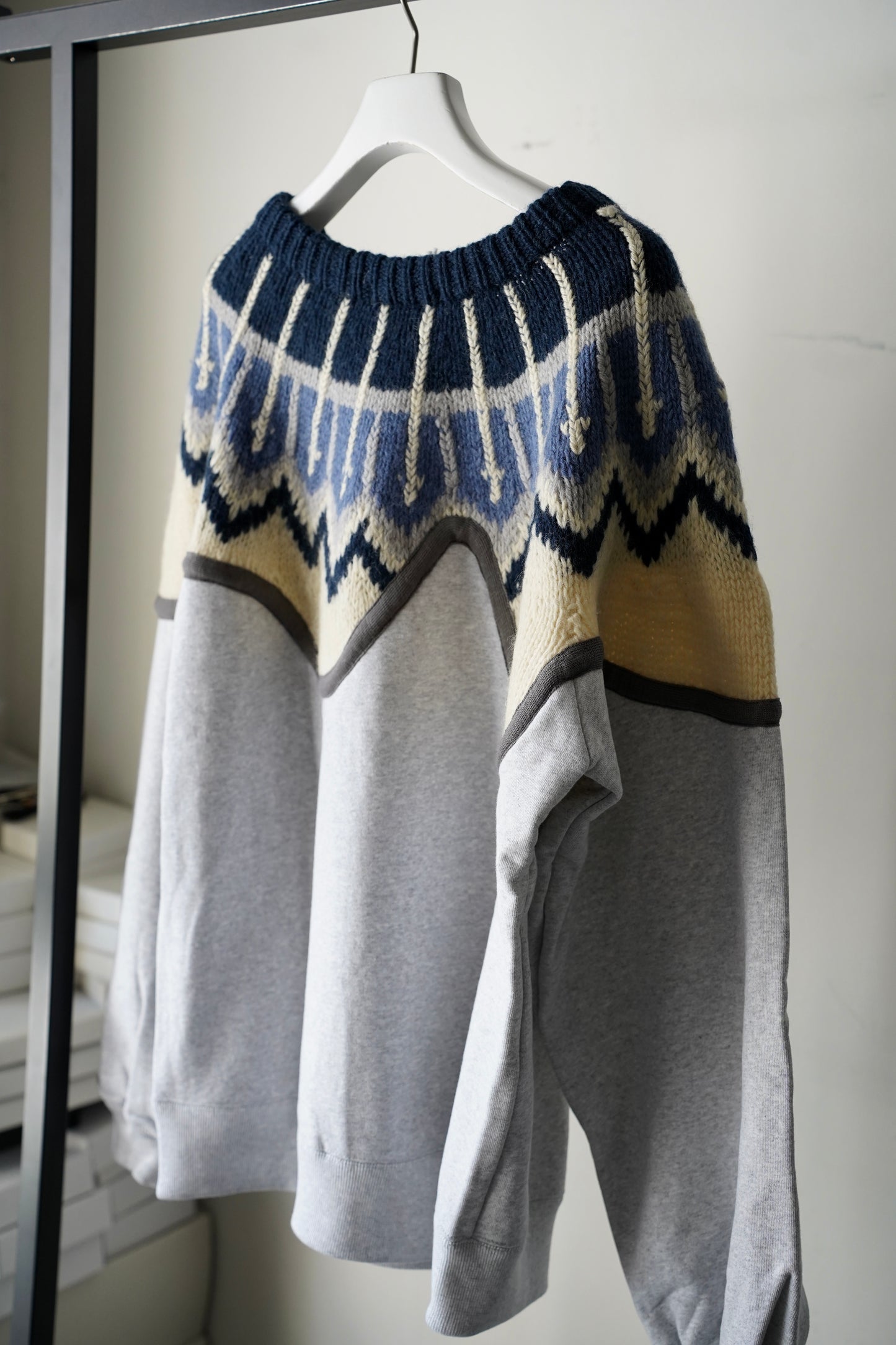 MEN/WOMEN　VIOLETTE ROOM　EX.REMAKE SWEAT  GRAY ⓸
